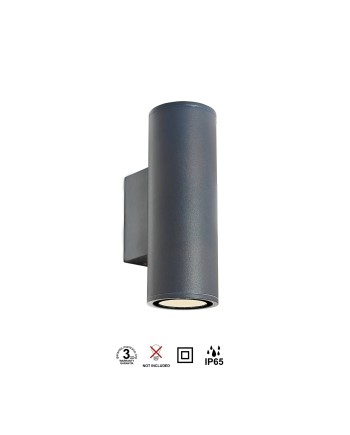 PERE * APLIQUE IP65 2L*GU10 GRIS OSCURO